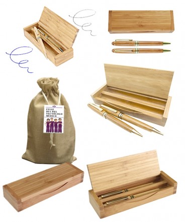 Set de escritura Bamboo regalo día tecnólogo médico
