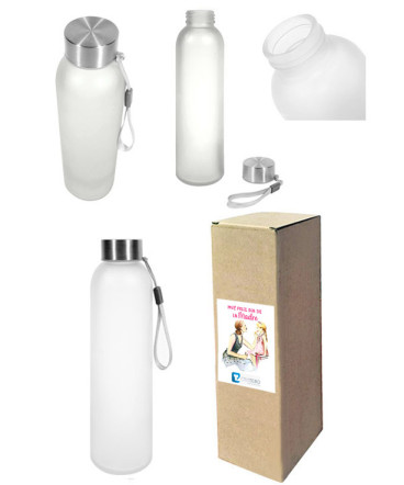 Botella de vidrio regalo día de ,la madre