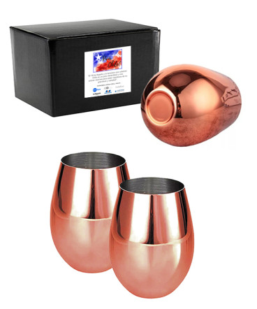 Set de vasos encobrizado regalo fiestas patrias