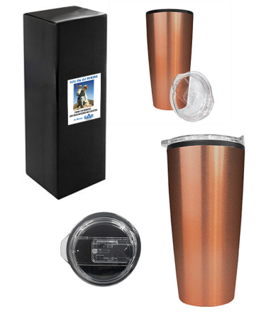Mug metalico cobrizado regalo dia del minero