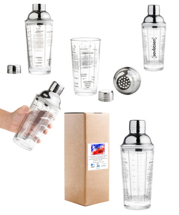 Coctelera de vidrio regalo fiestas patrias