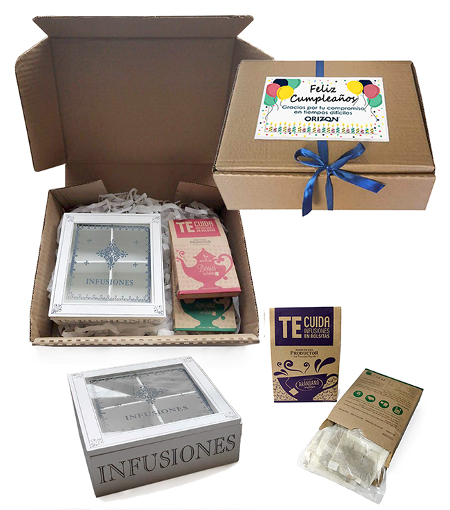 Set té caja regalo e cumpleaños