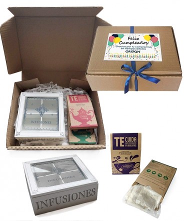 Set té caja regalo e cumpleaños