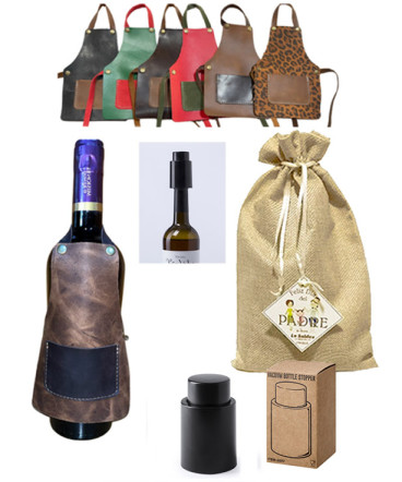 Mini pechera y tapón de botella regalo dia del padre