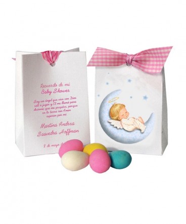 Bolso angel luna recuerdo baby shower
