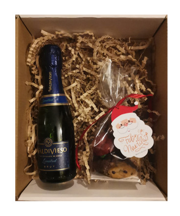 set espumante galletas regalo navideño