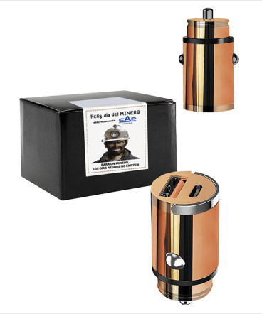 Adaptador Metálico para Automóvil regalo dia del minero
