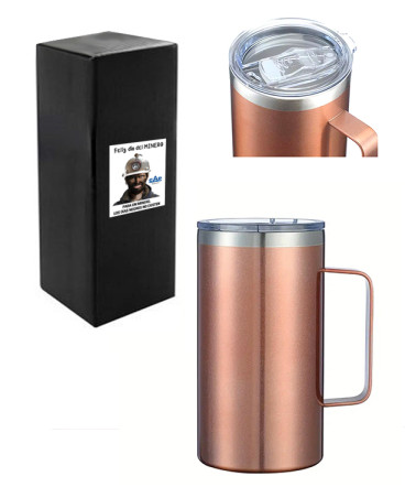 Mug Térmico encobrizado regalo dia del minero