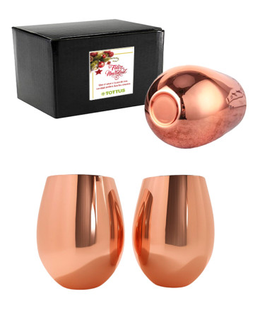 Vasos encobrizado regalo de navidad