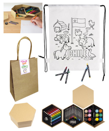Set de pintura con mochila para pintar regalo dia del niño