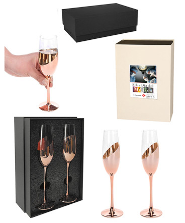 Set Copas Champagne regalo dia del medico y quimico