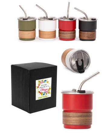 Vaso térmico metálico regalo día de la mujer