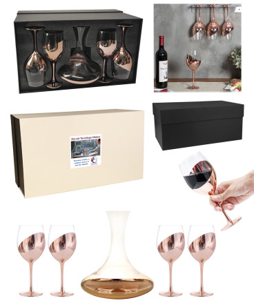 Kit de vino encobrizado regalo dia del tecnólogo médico