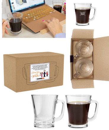 Set tazas vidrio regalo día del padre