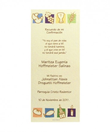 Santito marcalibro de primera comunión