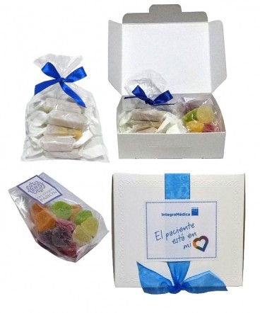 Caja cinta con calugas y gomitas para compartir