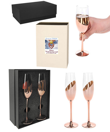 Set Copas Champagne regalo dia del profesor