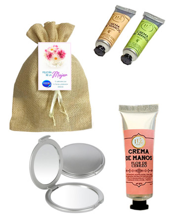 Crema de mano espejo doble regalo dia mujer