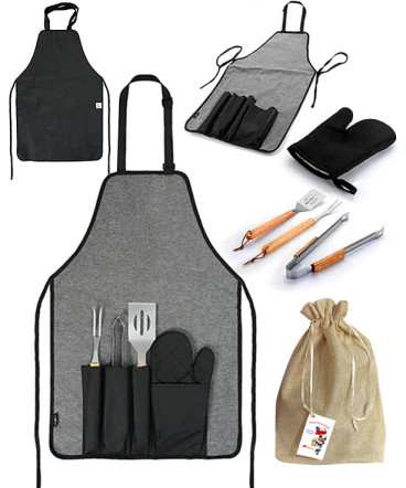 Set BBQ Delantal Grill fiestas patrias