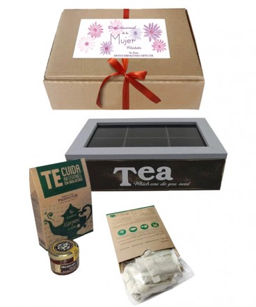 Caja de te, infusiones y mermelada regalo dia dela mujer