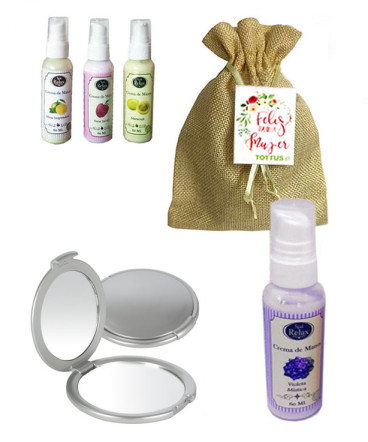 Espejo doble con crema regalo dia mujer