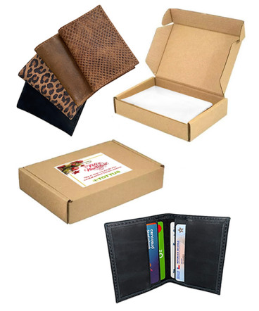 Tarjetero de cuero regalo de navidad