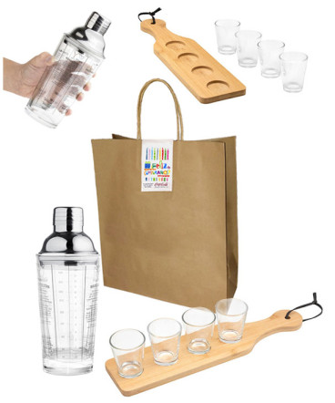 Set coctelera y vasos regalo de cumpleaños