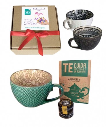 Set taza infusion dulce regalo dia mujer