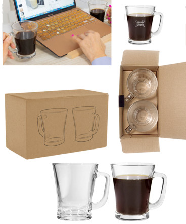 set tazas vidrio