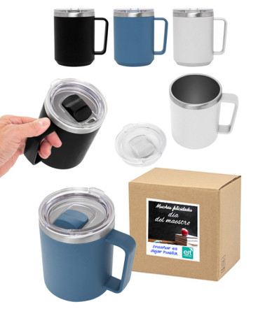 Mug doble pared regalo día del profesor