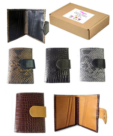 Tarjetero cuero doble regalo dia de la mujer