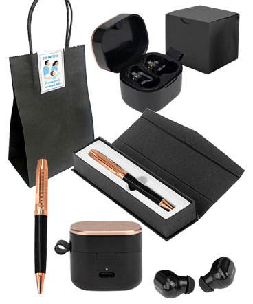 Set bolígrafo y audífonos regalo día del