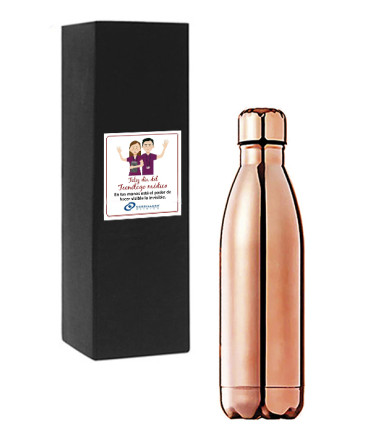 Botella cobrizado regalo del tecnólogo médico