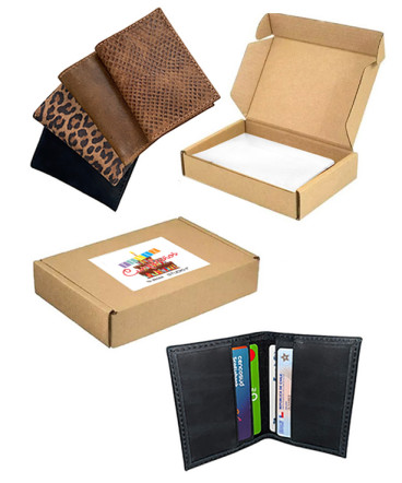 Tarjetero de cuero regalo de Cumpleaños