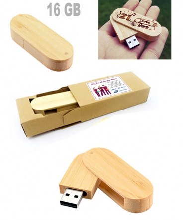 Pendrive Bamboo regalo dia del tecnólogo médico