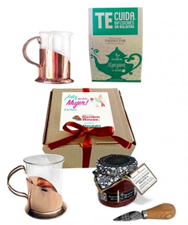 Dulce infusdion taza cobrizada regalo dia de la mujer