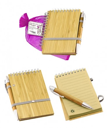 Libreta de Bamboo regalo día de la mujer