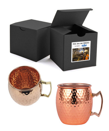 Mug cobrizado regalo día del minero