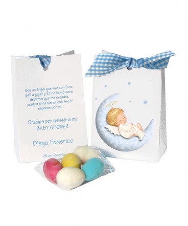 Bolso angel luna recuerdo de Baby shower