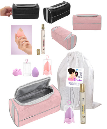 Necessaire esponja y perfume regalo dia de la madre
