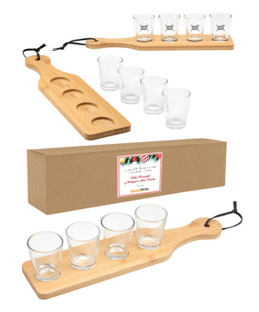 Set vasos tequileros regalo de navidad