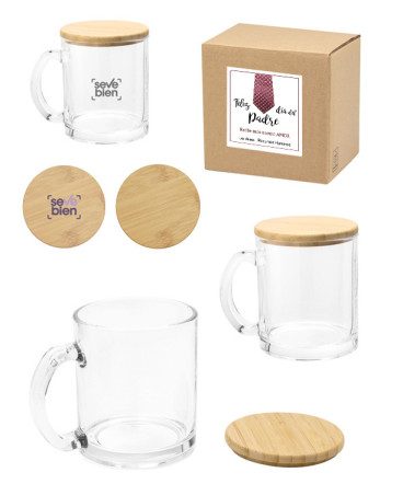 Taza vidrio regalo día del padre