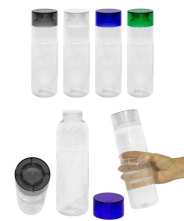 Botella transparente de agua