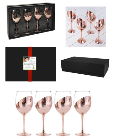 Set copas vino regalo día del profesor