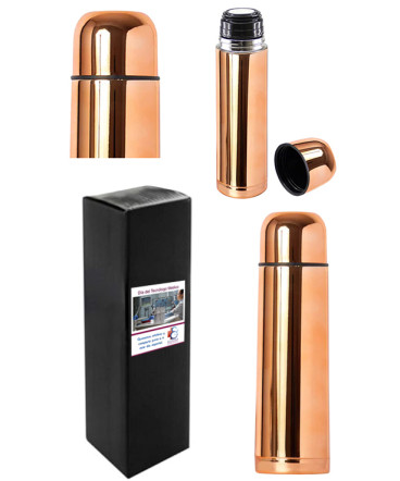 Termo Acero Inoxidable Encobrizado regalo dia tecnólogo médico