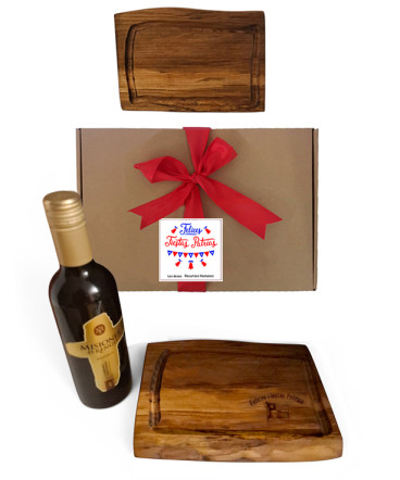 Tabla picoteo y vino regalo fiestas patrias