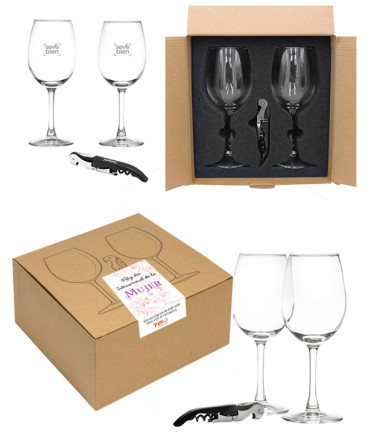 Set de vino regalo día de la mujer