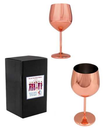 Copa encobrizado regalo dia del tecnólogo médico